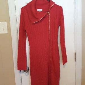Size 5 Calvin Klein sweater dress that zip front